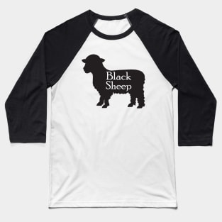 MUTCD W11-17 Black Sheep Crossing Sign Baseball T-Shirt